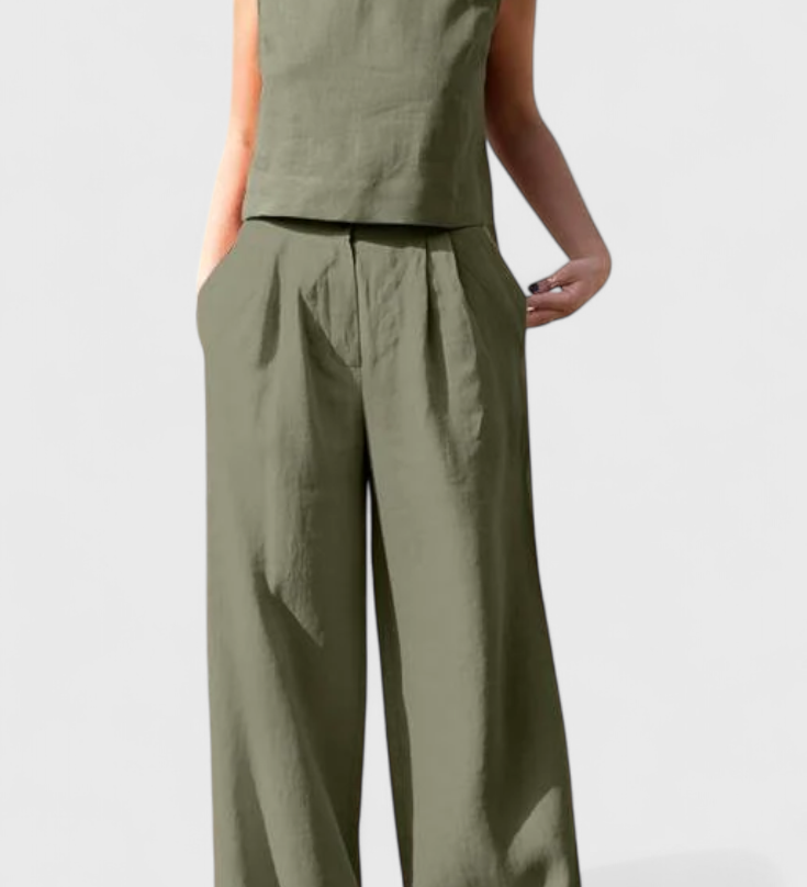 Yvanne Vintage Zomer Mouwloze Set