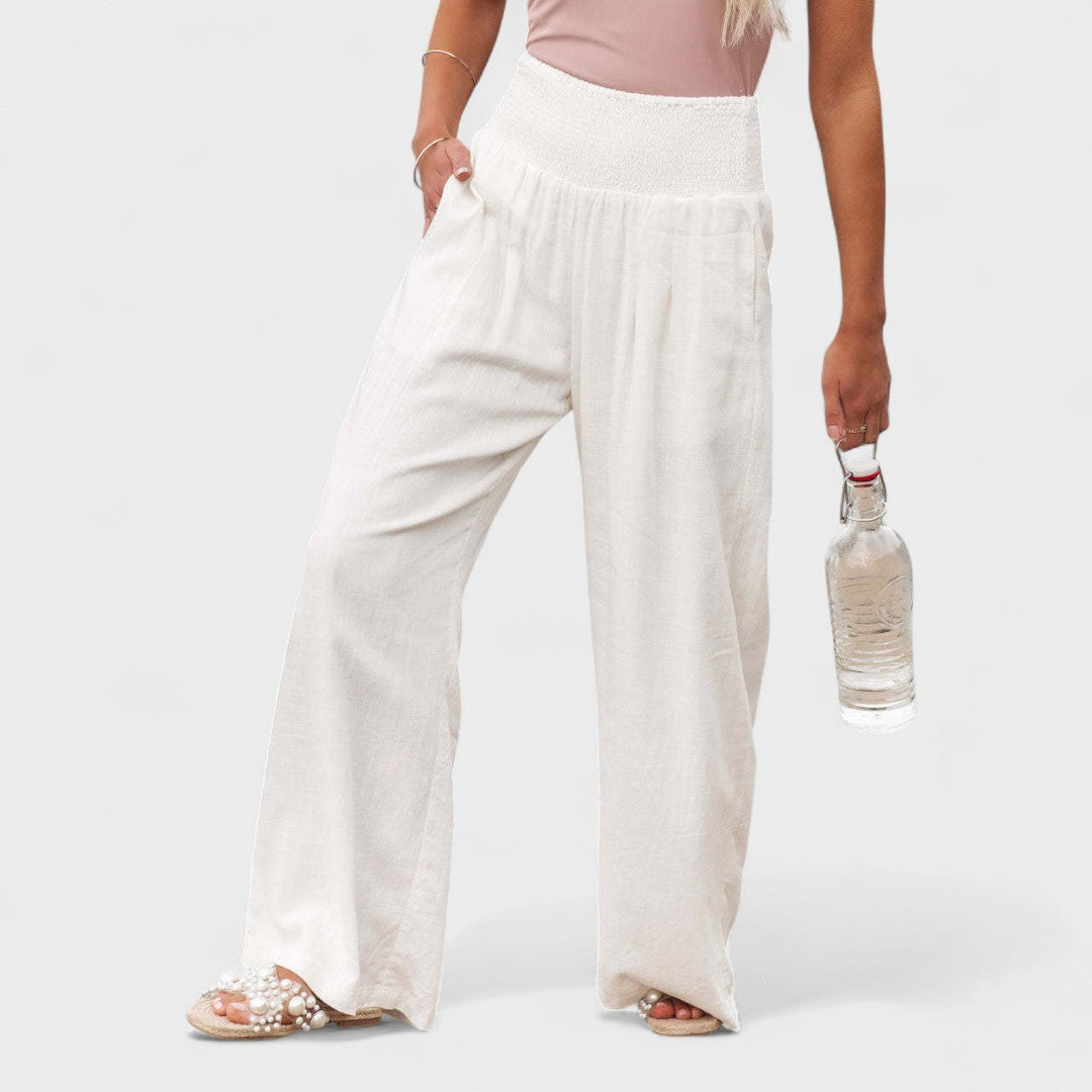 Susana™ | Wijde Katoenen en Linnen Broek