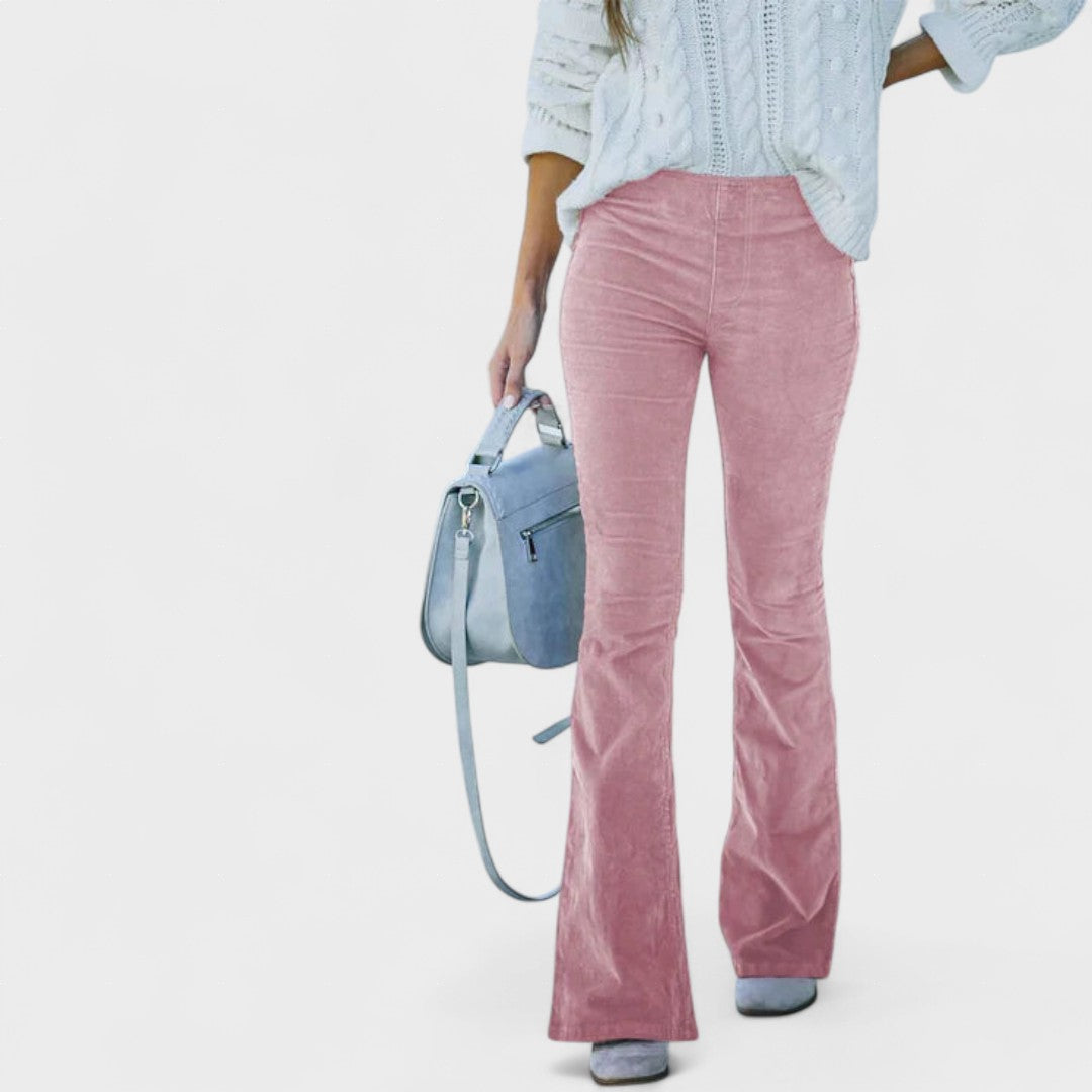 Adriana™ | Flared Corduroy Broek