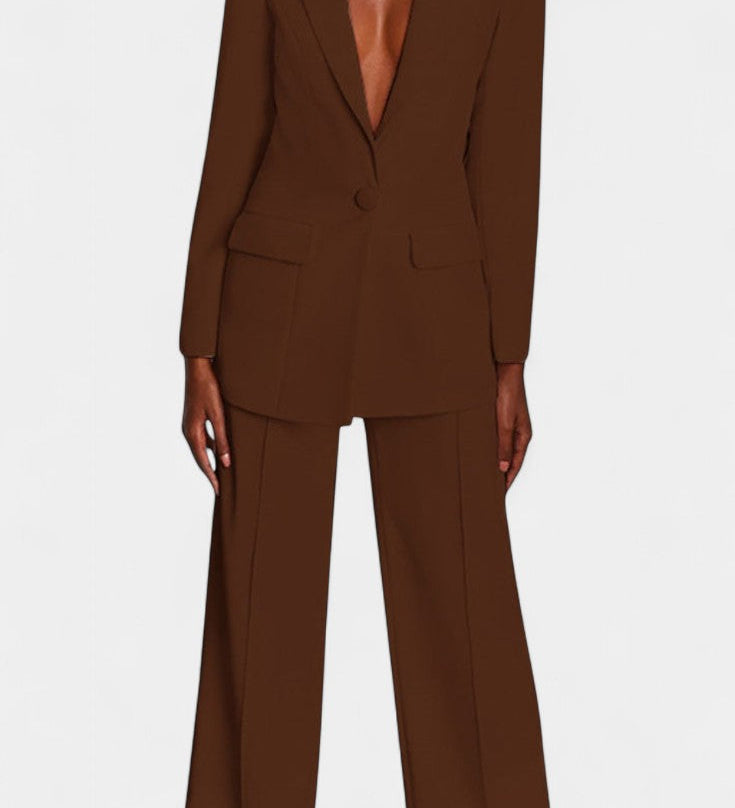 Marnie Tailored Blazer en Brede Pantalon Set