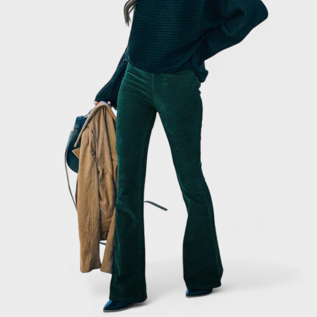 Adriana™ | Flared Corduroy Broek