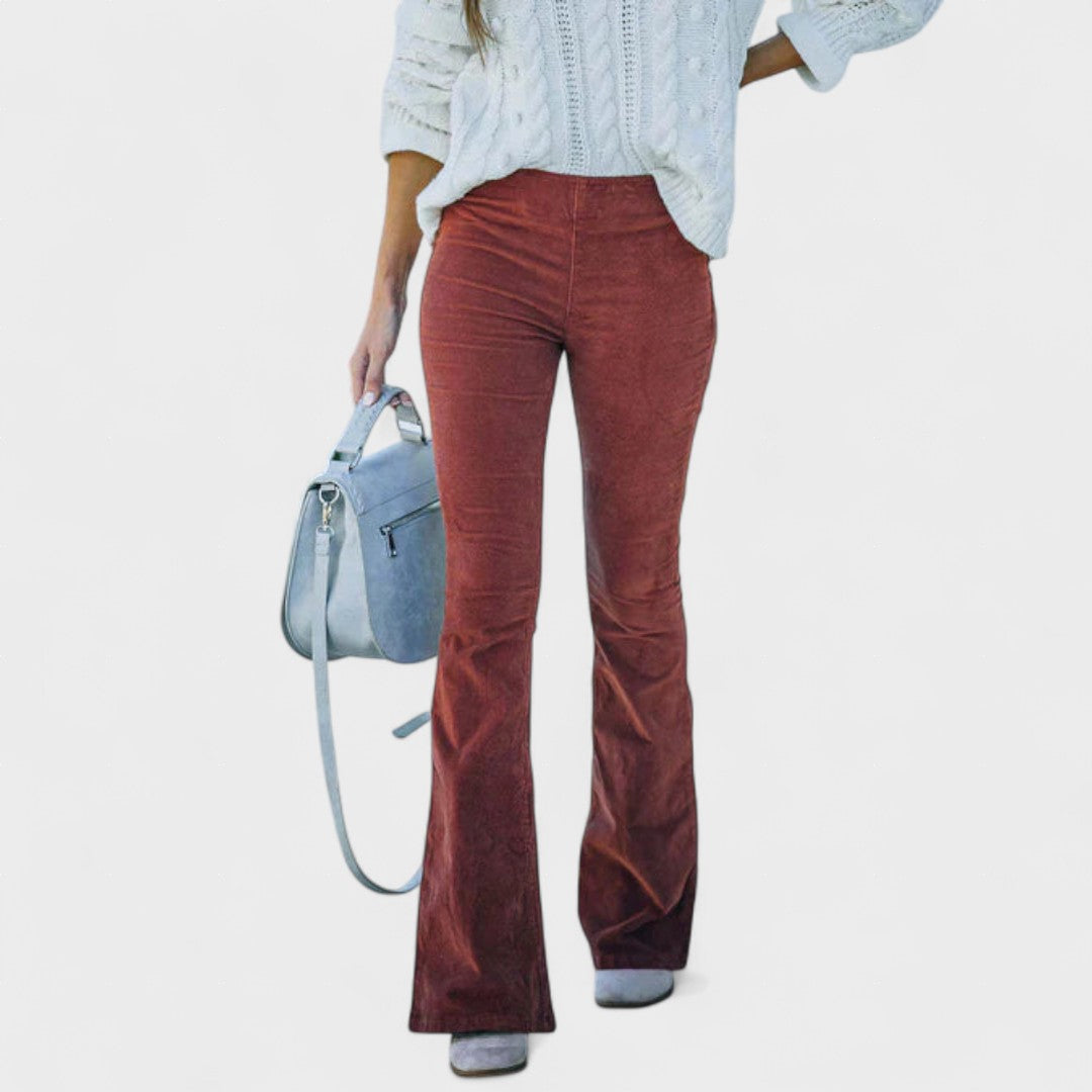 Adriana™ | Flared Corduroy Broek