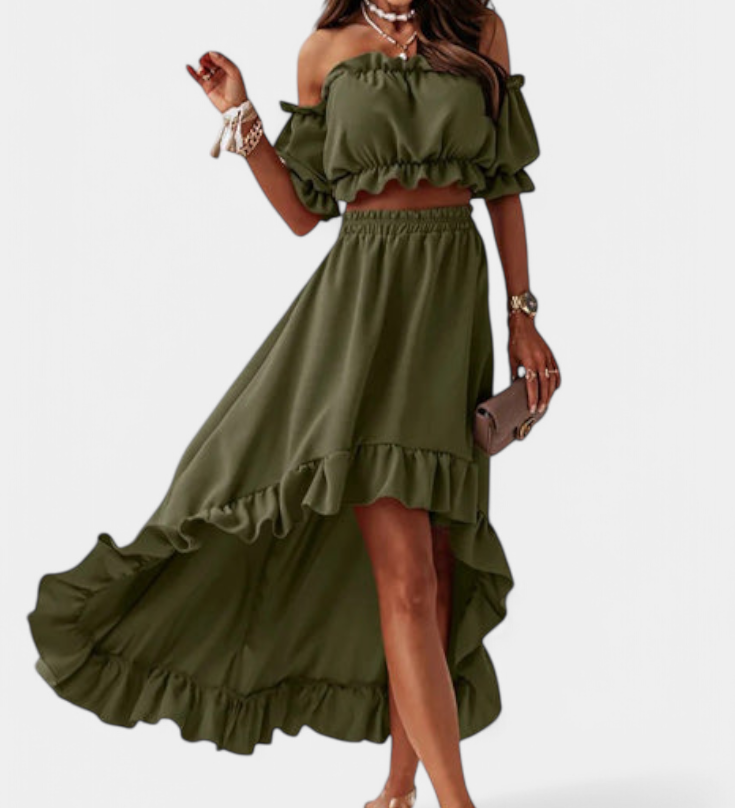Katja Off-Shoulder Twee-Delige Set