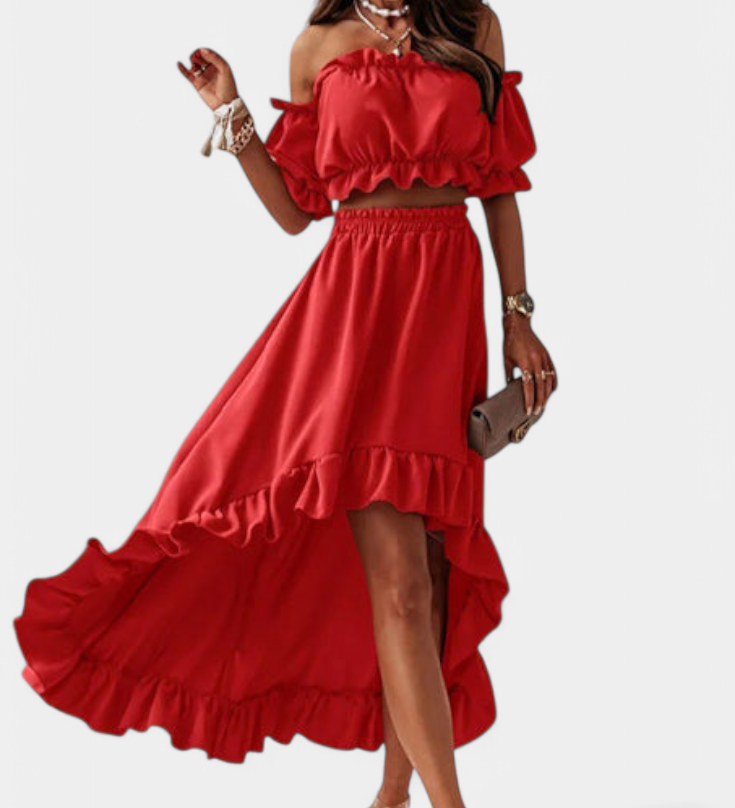 Katja Off-Shoulder Twee-Delige Set
