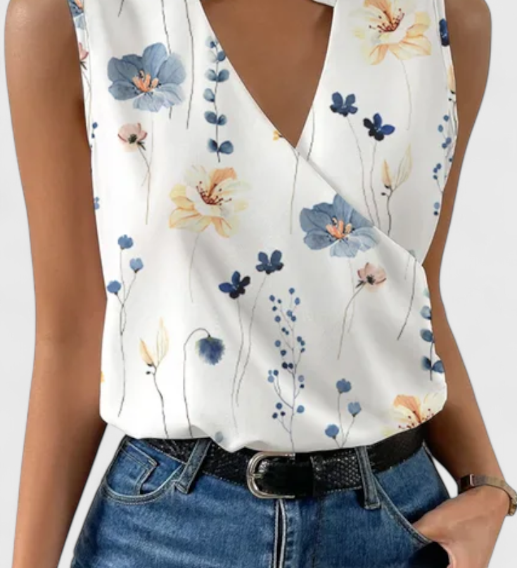 Yariela Zachte Zomer Top met V-hals