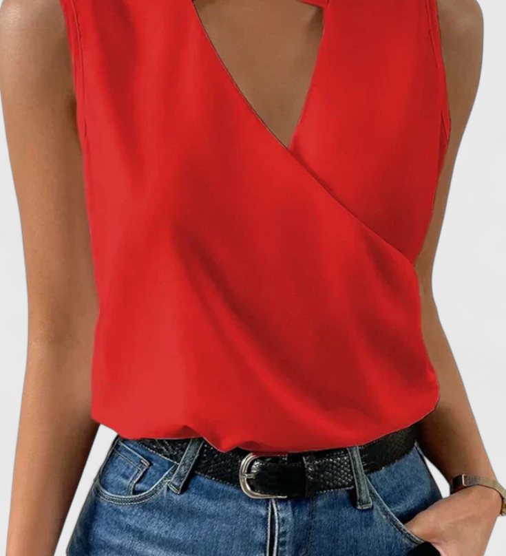 Yariela Zachte Zomer Top met V-hals