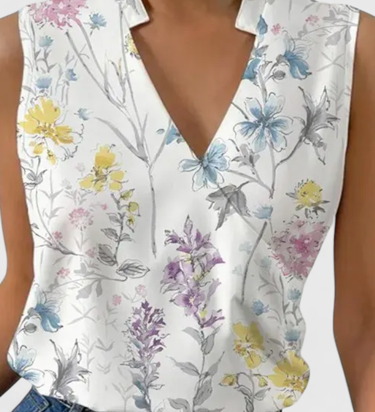Yariela Zachte Zomer Top met V-hals