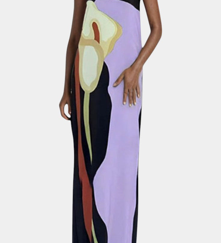 Laura Strapless Jurk met Bloemenprint