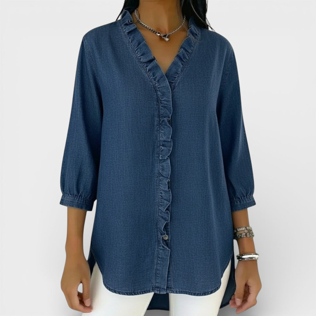 Elena™ | Elegante Rimpelblouse