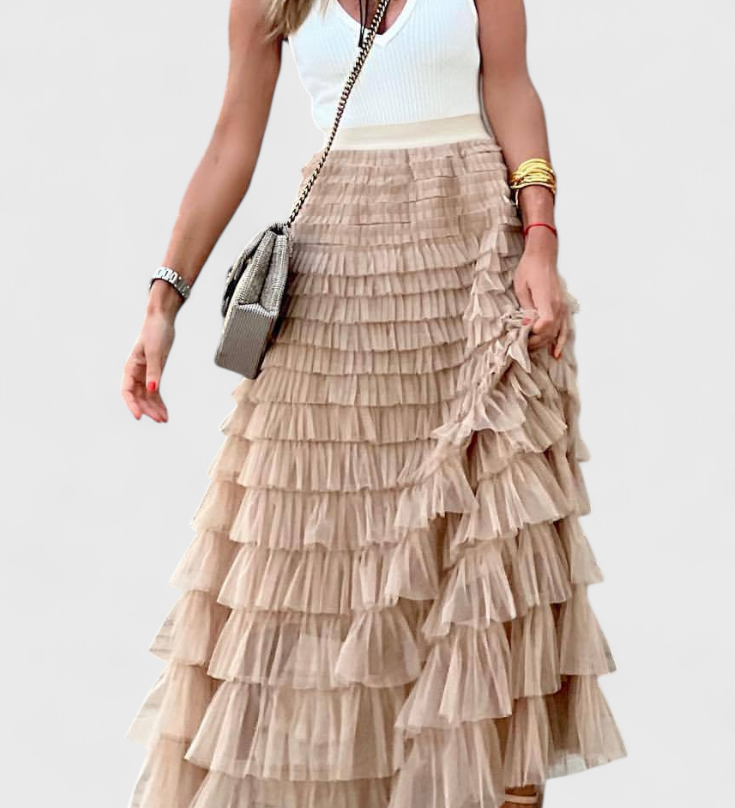 Capucine Vintage Lange Tulle Rok