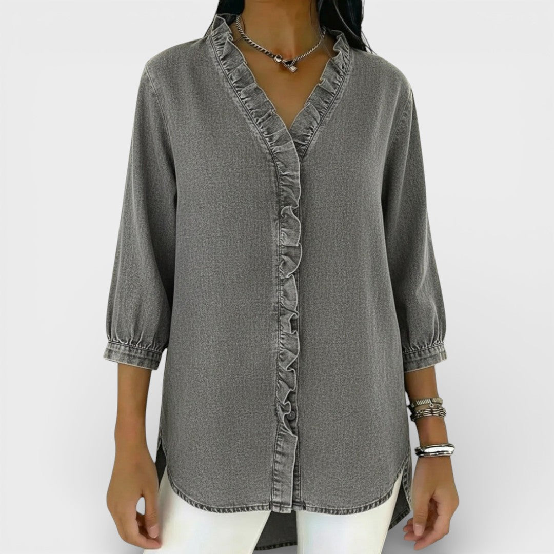 Elena™ | Elegante Rimpelblouse