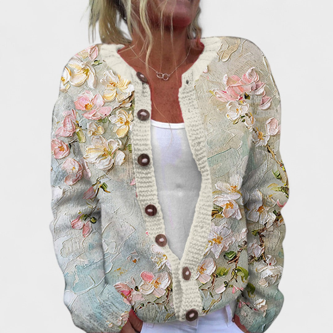 Clara™ | Elegante cardigan met bloemenontwerp