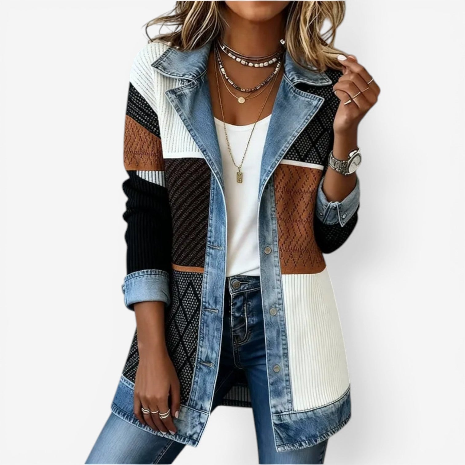 Emilia™ | Elegante Denim Blazer