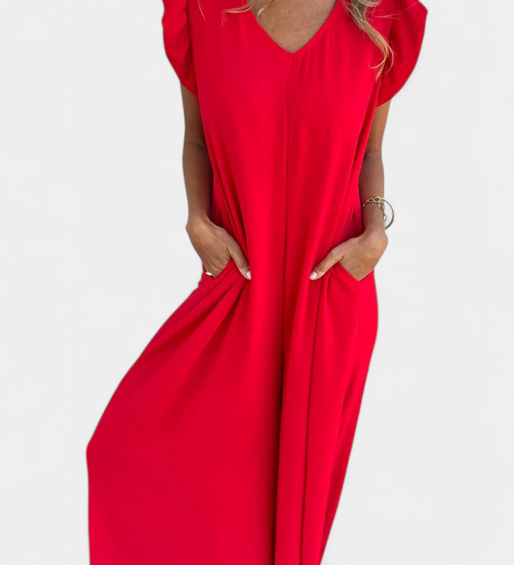 Isela Jumpsuit met V-hals en Luipaardprint