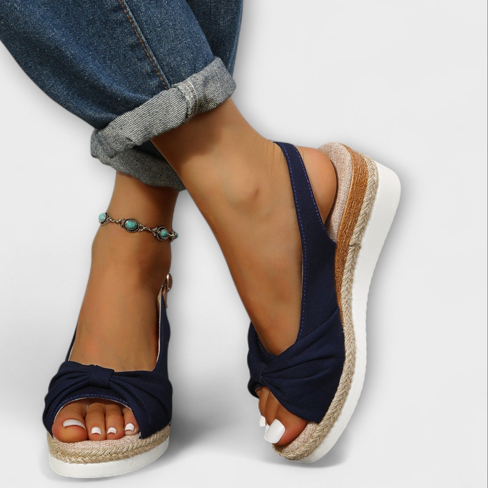 Zomer Sandalen met Decoratieve Was