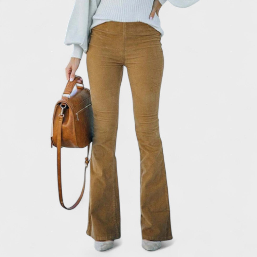 Adriana™ | Flared Corduroy Broek