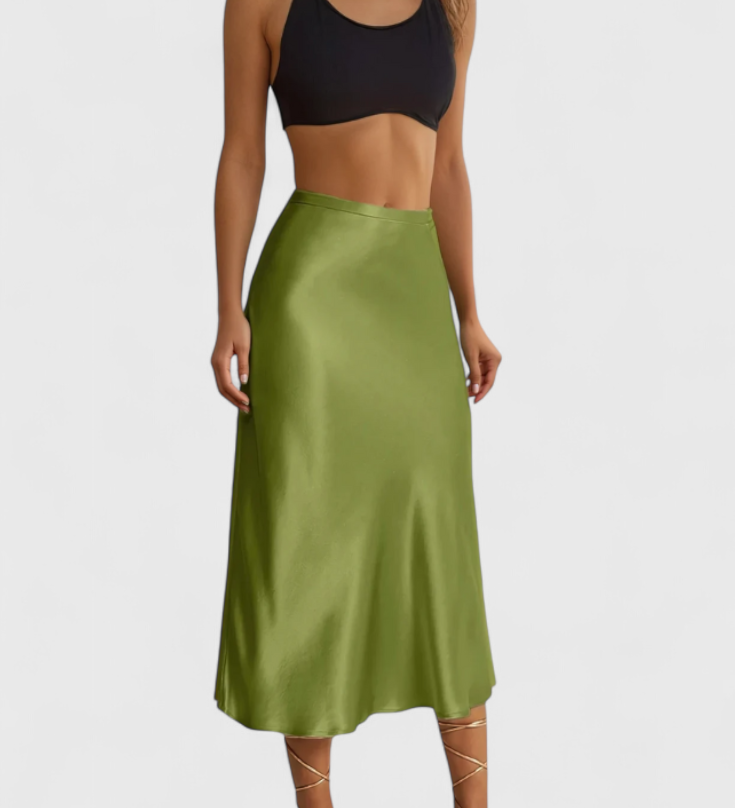 Maxima Midi Rok met Hoge Taille