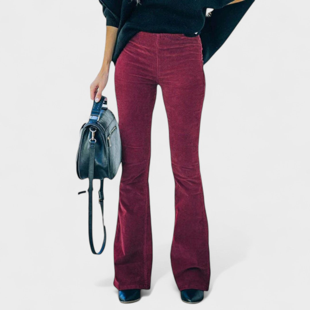 Adriana™ | Flared Corduroy Broek