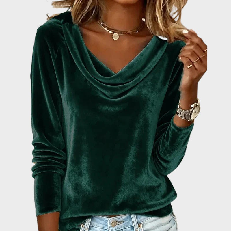 Dalia™ | Luxe top met gedrapeerde halslijn