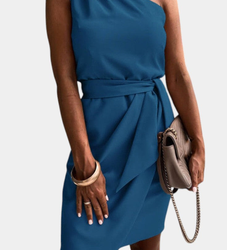 Ainsley One-Shoulder Draped Dress