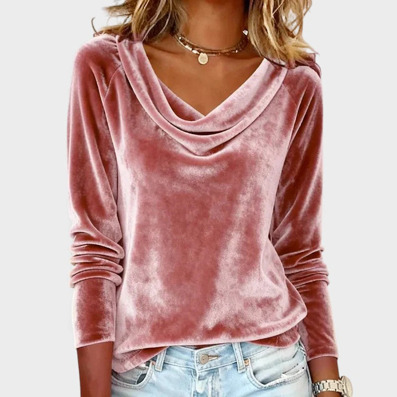 Dalia™ | Luxe top met gedrapeerde halslijn