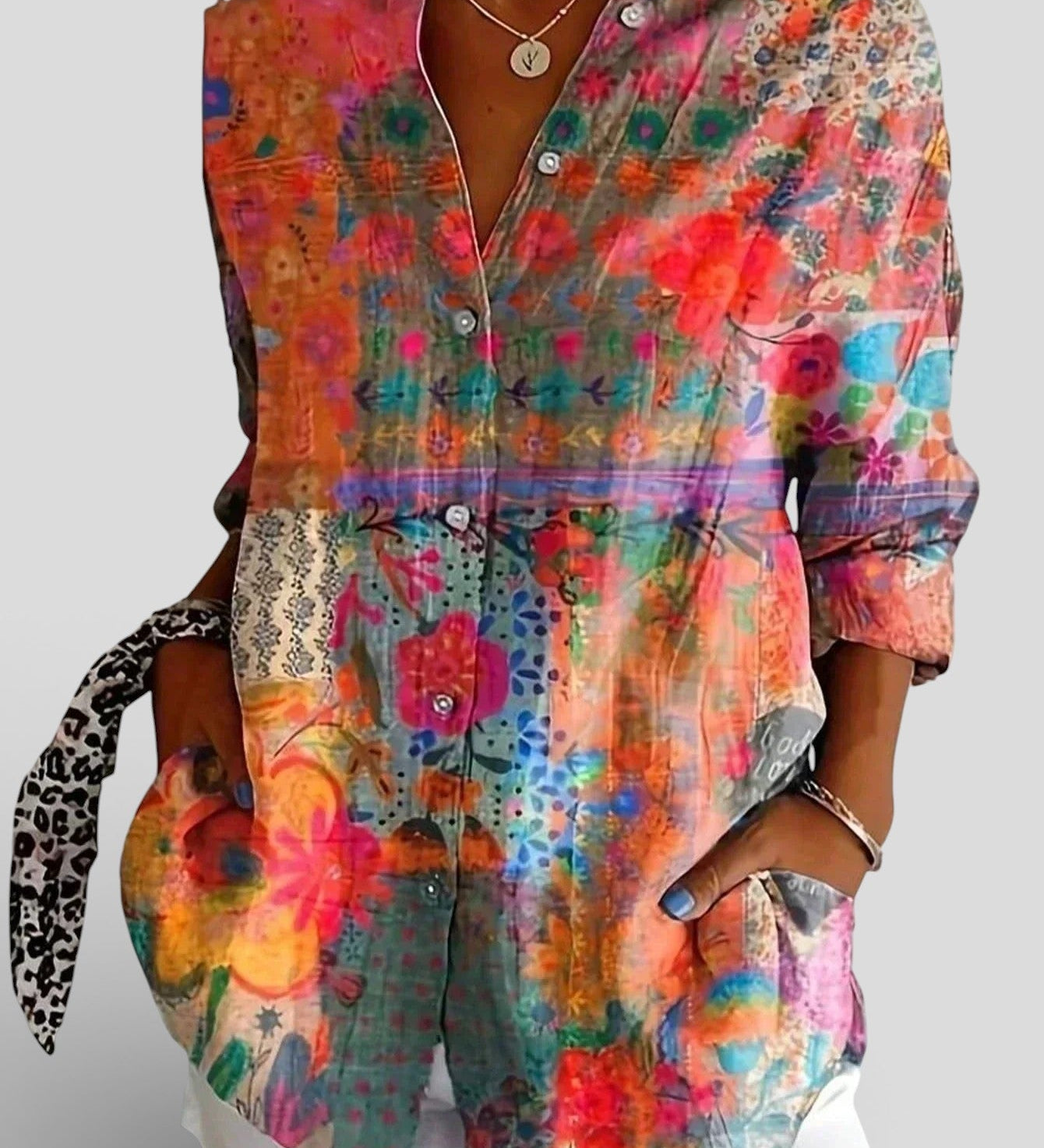 Nina™ | Kleurrijke Gedrukte Blouse