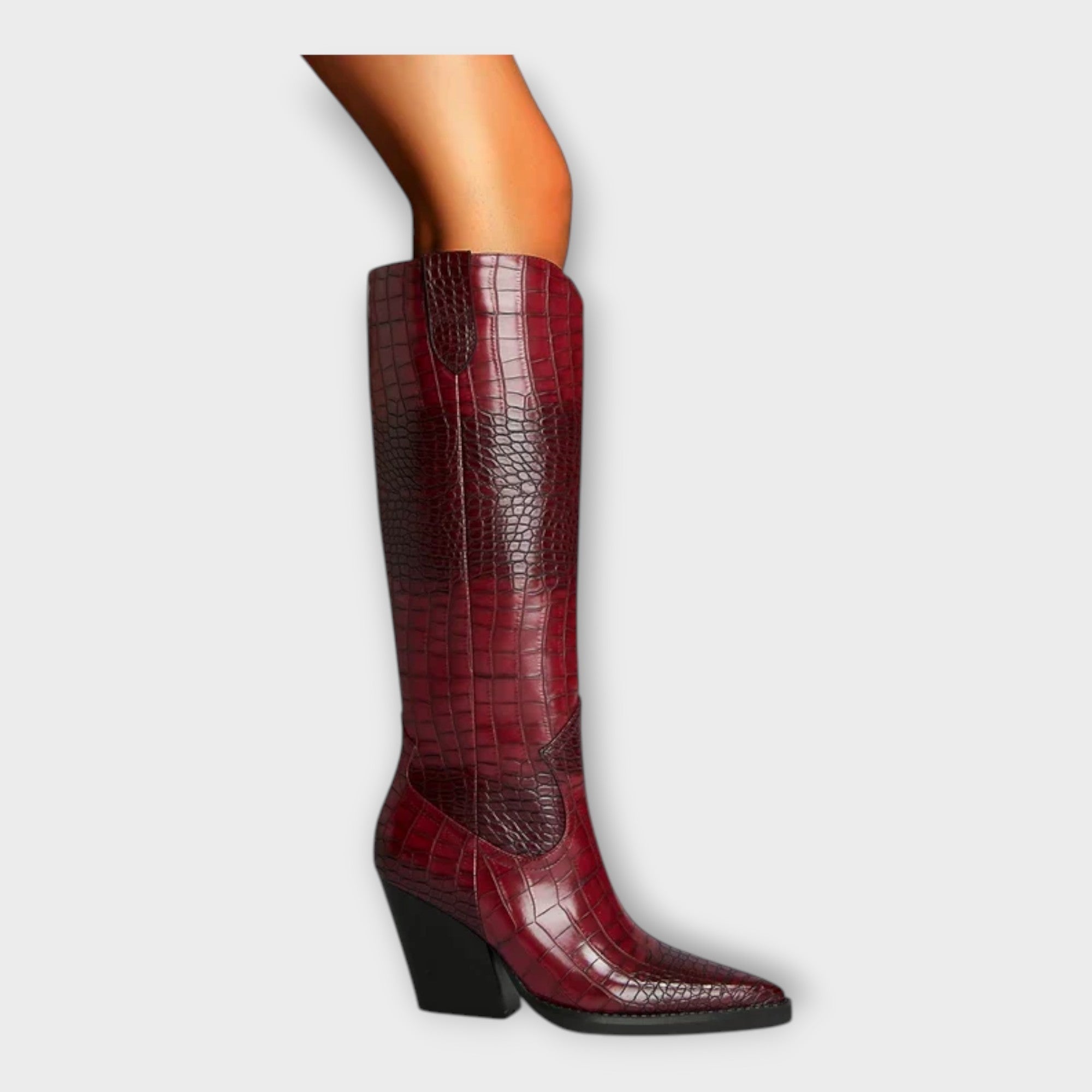 Camila | Croc Design Boots met Elegante Dagelijkse Hak
