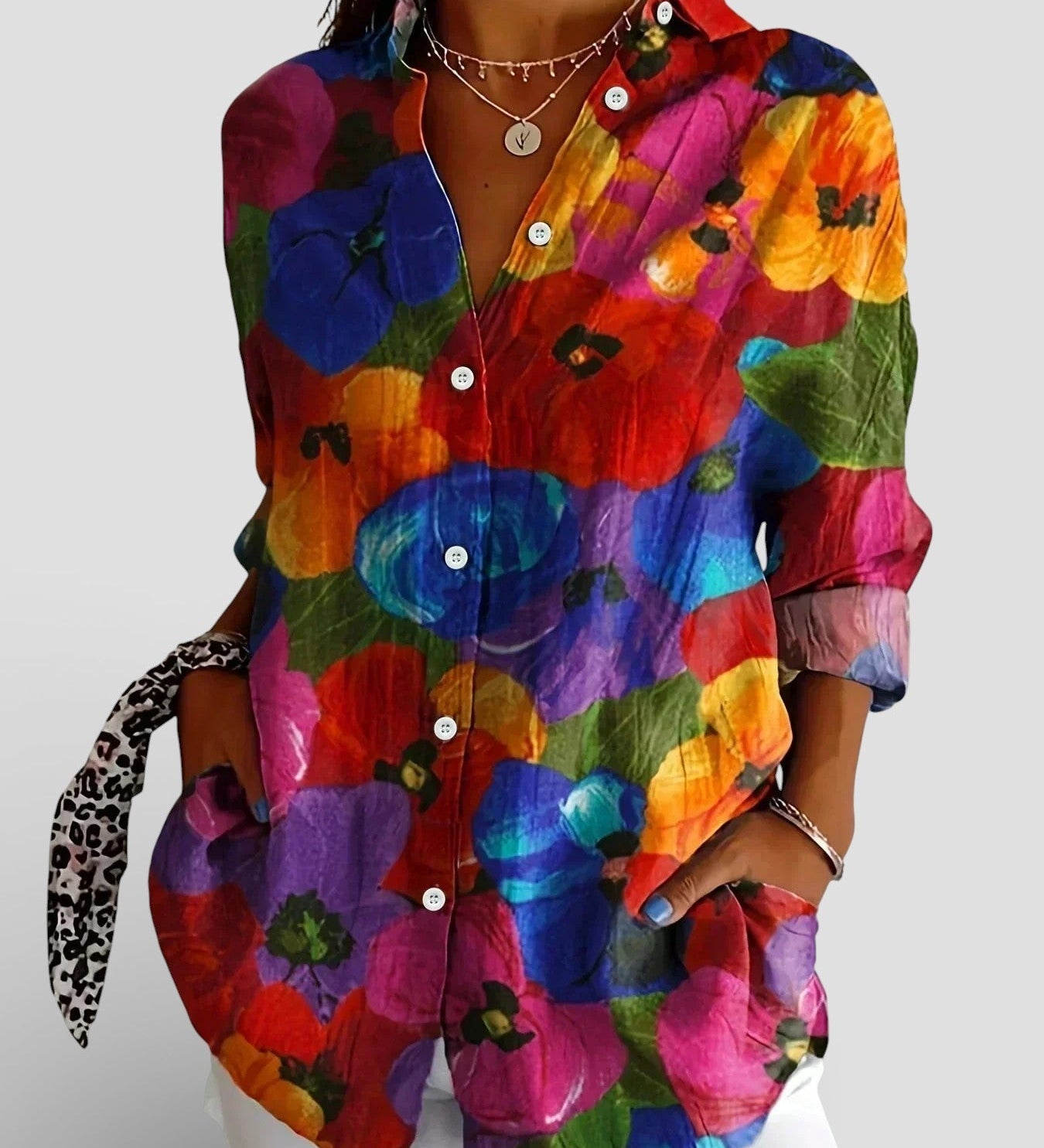Nina™ | Kleurrijke Gedrukte Blouse