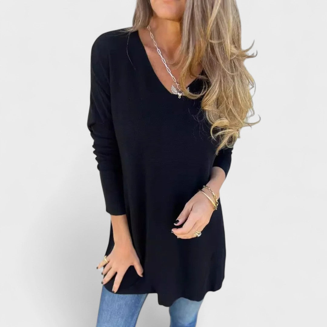 Juana™ | Relaxed Gebreide Tuniek met V-Hals