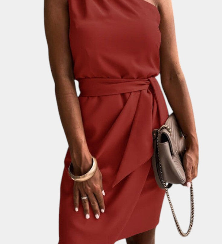 Ainsley One-Shoulder Draped Dress