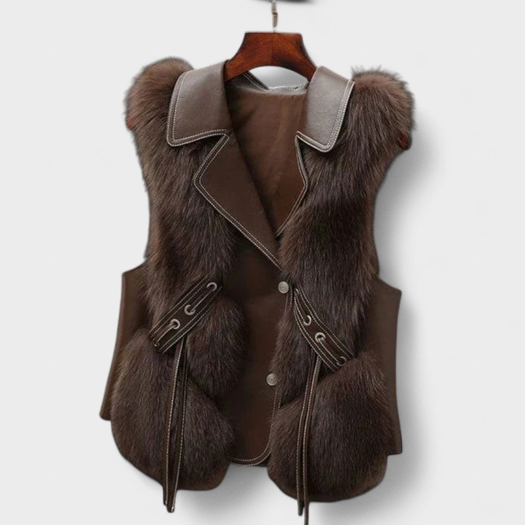 Milagros™ | Elegante Leren Gilet