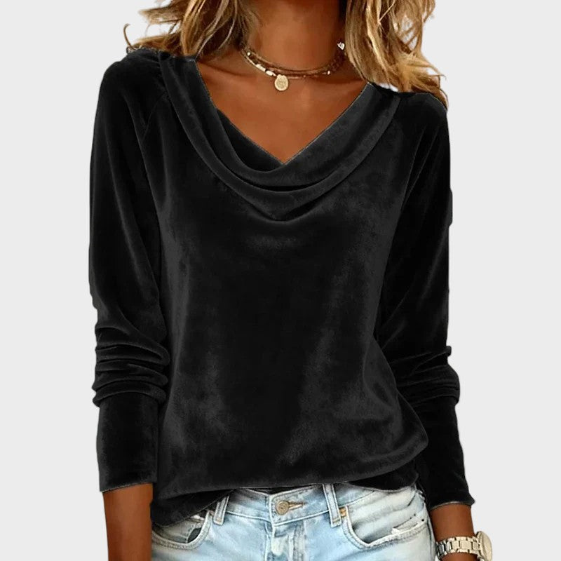 Dalia™ | Luxe top met gedrapeerde halslijn