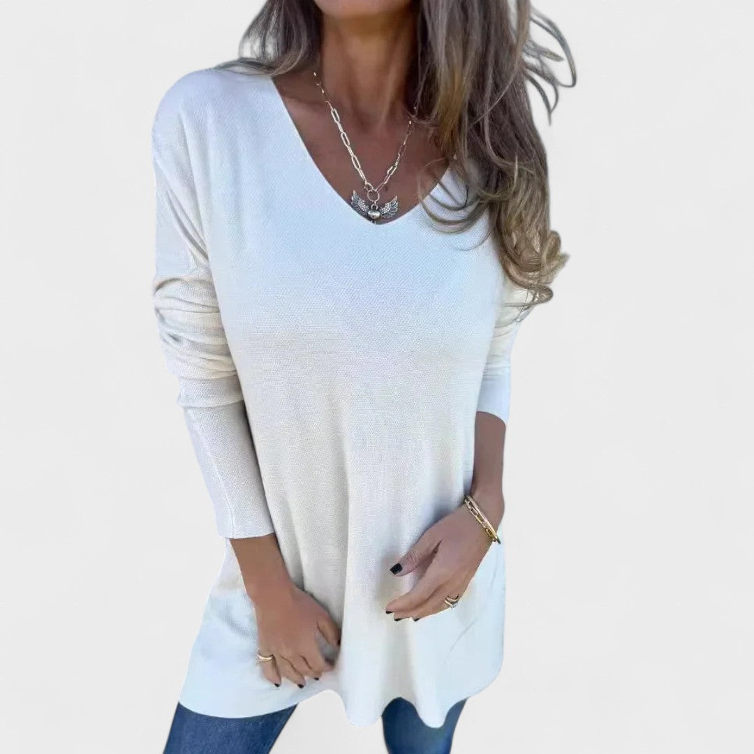 Juana™ | Relaxed Gebreide Tuniek met V-Hals
