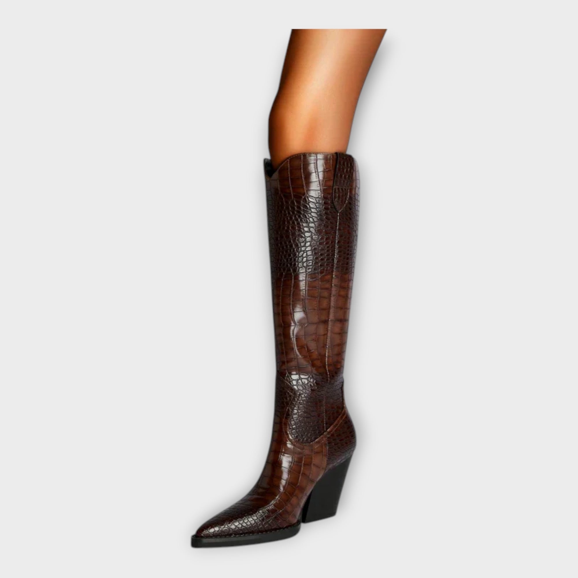Camila | Croc Design Boots met Elegante Dagelijkse Hak