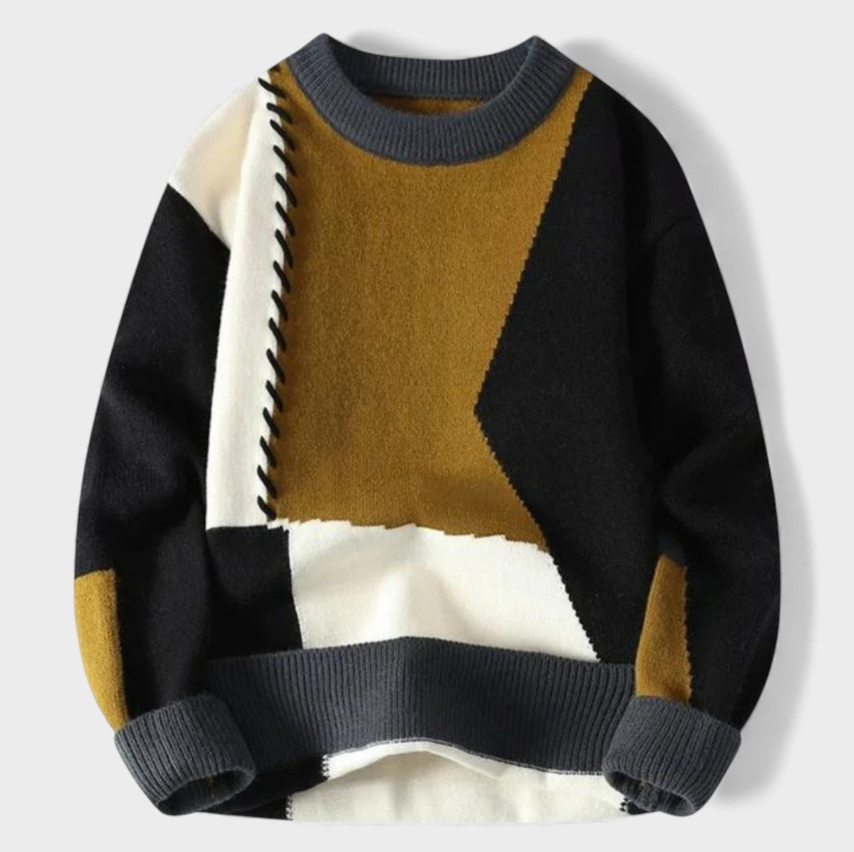 Maela™ | Handgebreide patchwork trui
