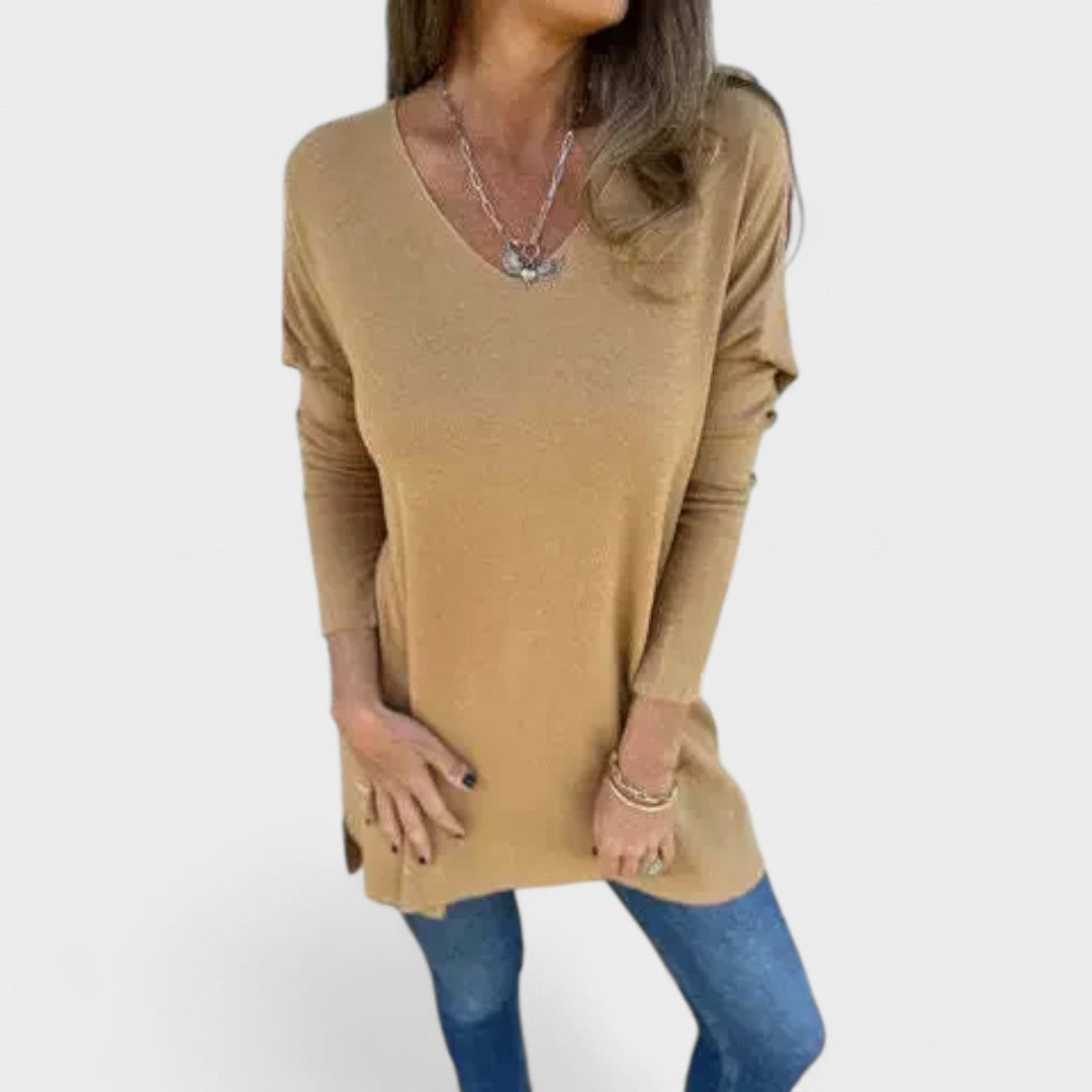 Juana™ | Relaxed Gebreide Tuniek met V-Hals