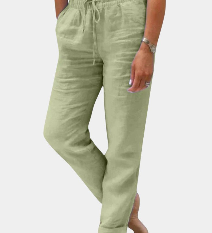 Violet Relaxed Fit Linnenmix Broek