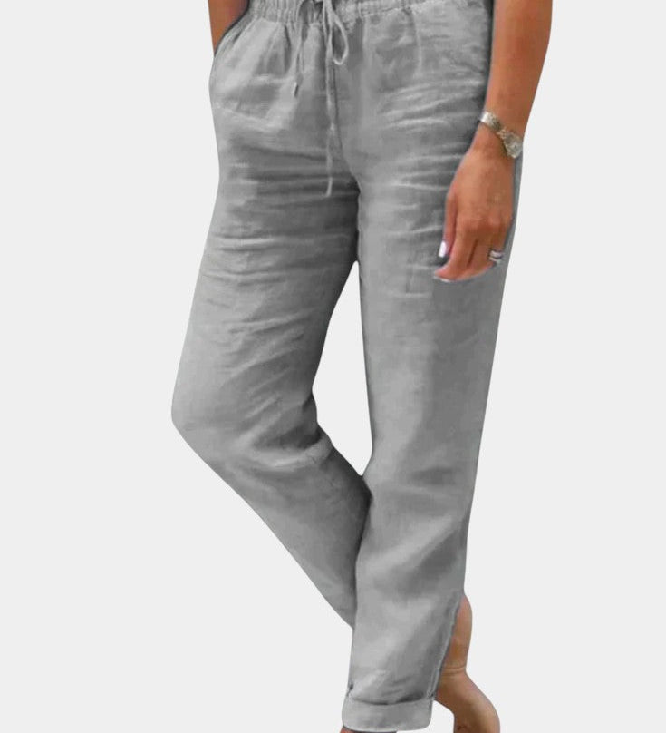 Violet Relaxed Fit Linnenmix Broek