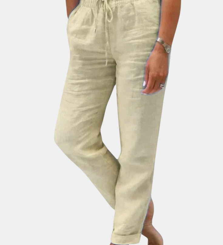 Violet Relaxed Fit Linnenmix Broek