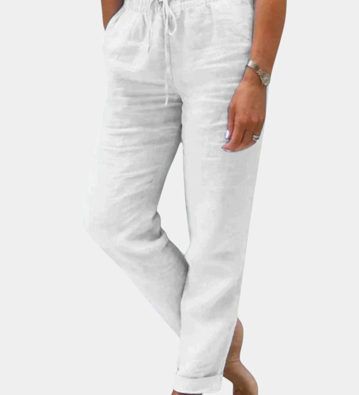 Violet Relaxed Fit Linnenmix Broek