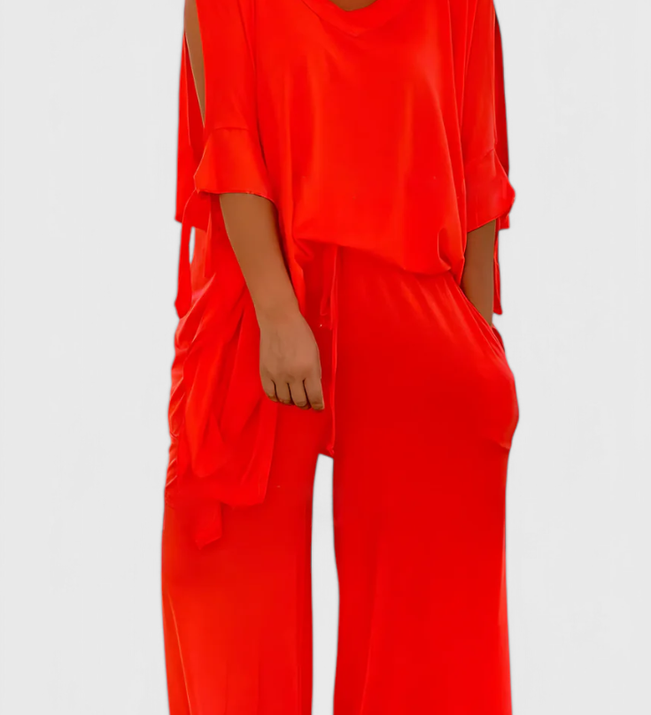 Cecilia Twee-Delige Set met Off-Shoulder Detail