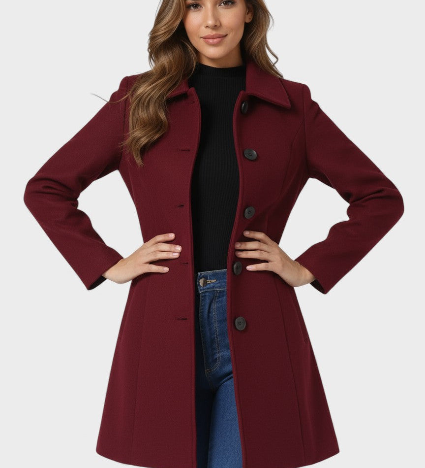 Raquel™ | Winter Trench met Eenvoudige Knopen