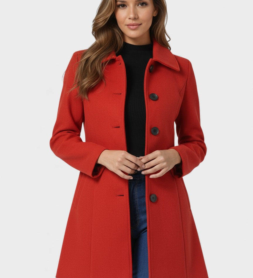 Raquel™ | Winter Trench met Eenvoudige Knopen