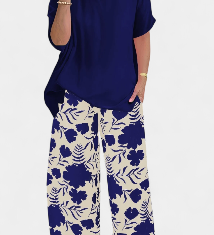 Aivy Bloemen Twee-Delige Set met Relaxte Touch