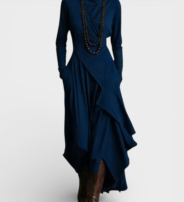 Sandra™ | Asymmetrische Gebreide Maxi Jurk