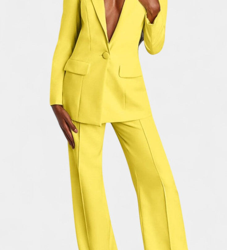 Marnie Tailored Blazer en Brede Pantalon Set