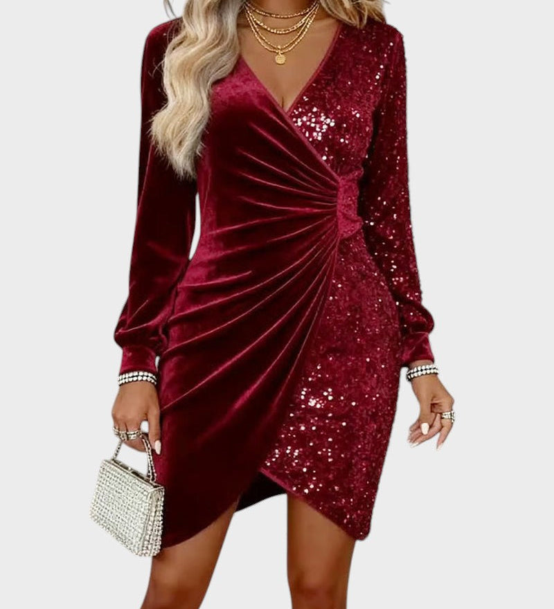Marina™ | Midi-jurk met V-hals