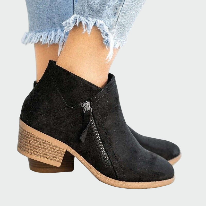Claudia | Premium Orthopedische Leren Boots met Comfortabele Hak