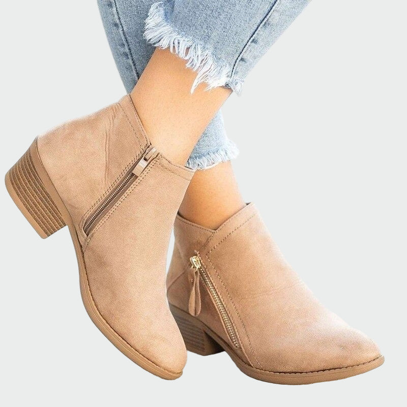 Claudia | Premium Orthopedische Leren Boots met Comfortabele Hak