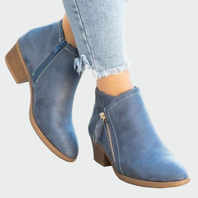 Claudia | Premium Orthopedische Leren Boots met Comfortabele Hak